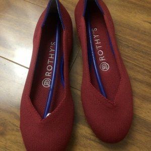 Rothys Classic Ballet Round Toe Flat Red